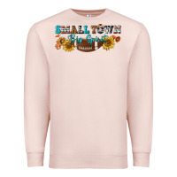 Pale Pink small town big spirit Premium Sweatshirt - BundleAndBundleShop