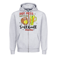 Heather Grey hot mess always stressed softball mama stanley cup Zipper Hoodie - MaliasSmallBusiness