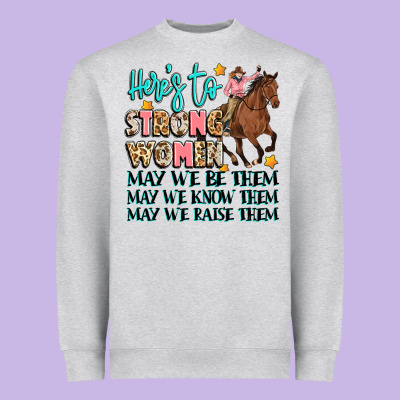 Heres To Strong Women Heavyweight Sweatshirt Designed By Artiststas