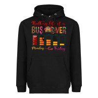 Black Battery Life Of A Bus Driver Heavyweight Hoodie - BundleAndBundleShop