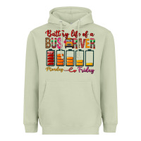 Matcha Battery Life Of A Bus Driver Heavyweight Hoodie - BundleAndBundleShop