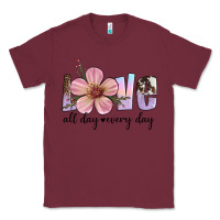 Burgundy love all day every day Classic Tee - Artiststas