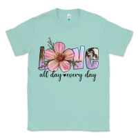 Seafoam love all day every day Classic Tee - Artiststas