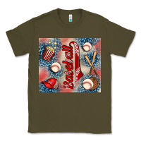 Army Green baseball Classic Tee - AdoDesignShop