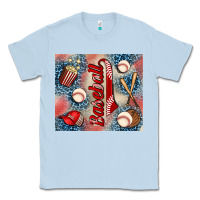 Dusty Blue baseball Classic Tee - AdoDesignShop