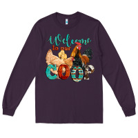 Plum welcome to our coop Long Sleeve Tee - Artiststas