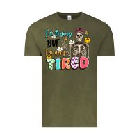 Vintage Olive im trying but im very tired Vintage Tee - Artiststas