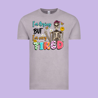 Im Trying But Im Very Tired Vintage Tee Designed By Artiststas