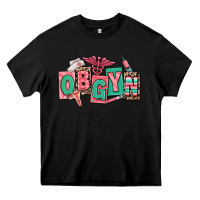 Black obgyn nurse Heavy Core Tee - RanaPortraitStore