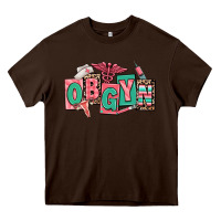 Chocolate Brown obgyn nurse Heavy Core Tee - RanaPortraitStore