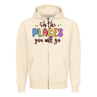 Sandshell oh the places you will go Zipper Hoodie - MaliasSmallBusiness