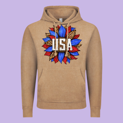 American Sunflower Vintage Hoodie Designed By Hra Design Shop