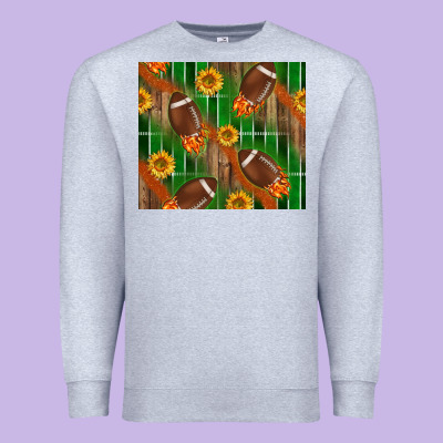 American Football With Sunflower Tumbler Premium Sweatshirt Designed By Bundleandbundleshop