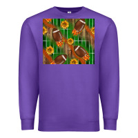 Purple american football with sunflower tumbler Premium Sweatshirt - BundleAndBundleShop
