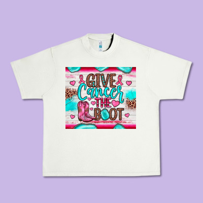 Give Cancer The Boot Urban Heavy Tee Designed By Jahusdesignshop