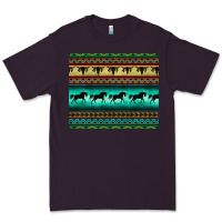 Plum turquoise horse and bullskull aztec  pattern Premium Tee - BarkalooDesign