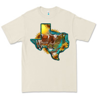 Bone Western Texas Map With Longhorn Bull Premium Tee - RanaPortraitStore