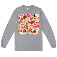 Heather Grey back to school seamless pattern 5 (3600x3600) Long Sleeve Tee - AdoDesignShop