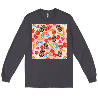 Smoke back to school seamless pattern 5 (3600x3600) Long Sleeve Tee - AdoDesignShop
