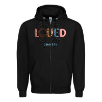 Black for god so loved the world Zipper Hoodie - MaliasSmallBusiness