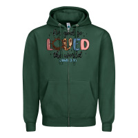 Sports Green for god so loved the world Zipper Hoodie - MaliasSmallBusiness