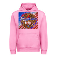 Fuchsia Pink American babe Urban Hoodie - TumblerDesignByShophia