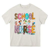 Cream school nurse Heavy Core Tee - RanaPortraitStore