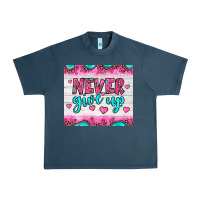 Midnight Navy never give up Urban Heavy Tee - JahusDesignShop