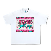 White never give up Urban Heavy Tee - JahusDesignShop