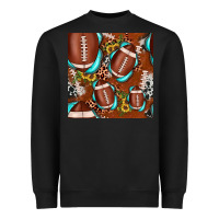 Black football leopard gemstone sunflower seamless pattern Heavyweight Sweatshirt - JahusDesignShop