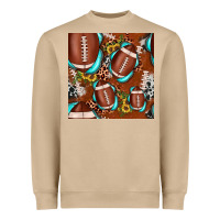 Mushroom football leopard gemstone sunflower seamless pattern Heavyweight Sweatshirt - JahusDesignShop