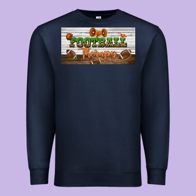 Football Therapy License Plate Premium Sweatshirt Designed By Bundleandbundleshop