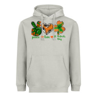 Moon Dust Peace Love St.Patrick's Day Heavyweight Hoodie - BundleAndBundleShop