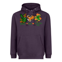 Plum Peace Love St.Patrick's Day Heavyweight Hoodie - BundleAndBundleShop