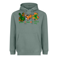 Sage Peace Love St.Patrick's Day Heavyweight Hoodie - BundleAndBundleShop