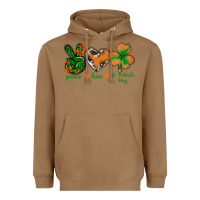 Toasted Coconut Peace Love St.Patrick's Day Heavyweight Hoodie - BundleAndBundleShop