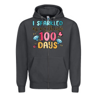 Smoke i sparkled my way through 100 days Zipper Hoodie - MaliasSmallBusiness