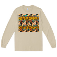 Mushroom seamless poultry farm sunflowers chicken coop tumbler Long Sleeve Tee - Artiststas