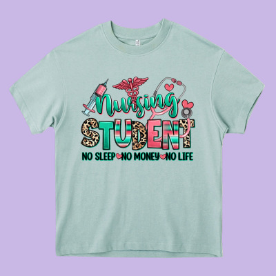 Heavy Core Tee nursing student no sleep no money no life