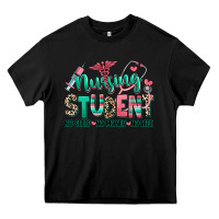 Black nursing student no sleep no money no life Heavy Core Tee - RanaPortraitStore