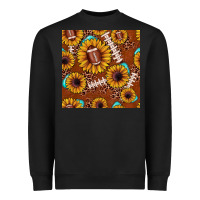 Black football leopard sunflower seamless pattern Heavyweight Sweatshirt - JahusDesignShop