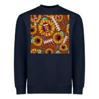 Navy football leopard sunflower seamless pattern Heavyweight Sweatshirt - JahusDesignShop