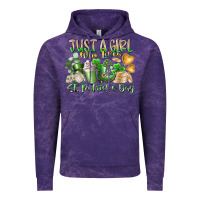 Cloud Purple Just a Girl who Loves Saint Patrick's Day Vintage Hoodie - RacoonDesign