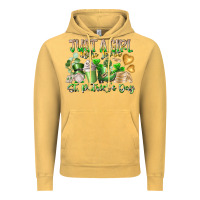 Vintage Mustard Just a Girl who Loves Saint Patrick's Day Vintage Hoodie - RacoonDesign