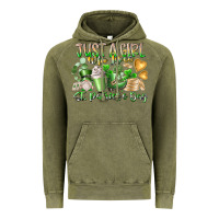 Vintage Olive Just a Girl who Loves Saint Patrick's Day Vintage Hoodie - RacoonDesign