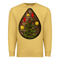 Antique Gold christmas  teardrop Premium Sweatshirt - BundleAndBundleShop