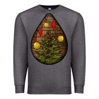 Charcoal Heather christmas  teardrop Premium Sweatshirt - BundleAndBundleShop