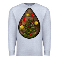 Heather Grey christmas  teardrop Premium Sweatshirt - BundleAndBundleShop