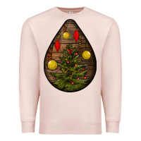 Pale Pink christmas  teardrop Premium Sweatshirt - BundleAndBundleShop