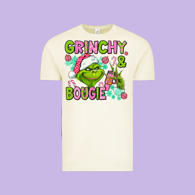 Christmas Characters And Bougie Vintage Tee Designed By Adodesignshop